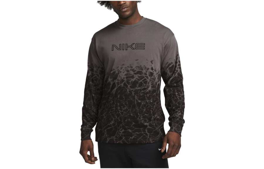 Nike Nike T Shirts Unisex Gray Black Crew Neck Moderate Straight Fit