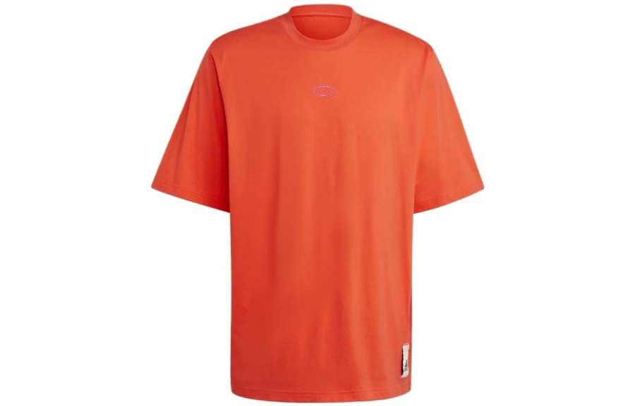 Adidas Adidas T Shirts Unisex Bright Red Crew Neck Moderate Straight Fit