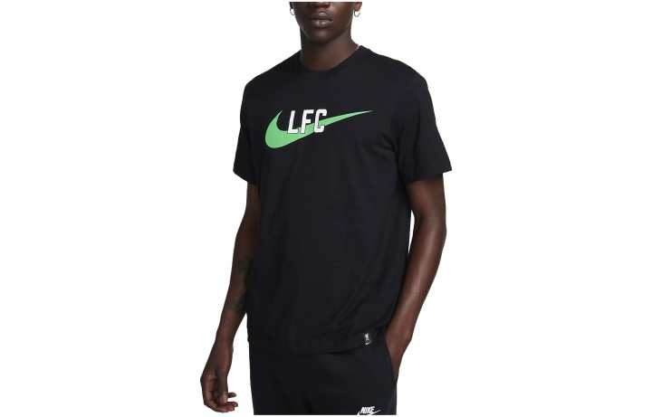 Nike Nike Liverpool T Shirts Men's Black Crew Neck Moderate Straight Fit