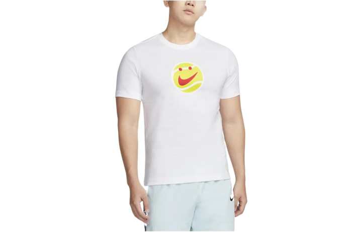 Nike Nike T Shirts Men's White Crew Neck Moderate Straight Fit