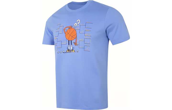 Adidas Adidas T Shirts Men's Blue Crew Neck Moderate Straight Fit