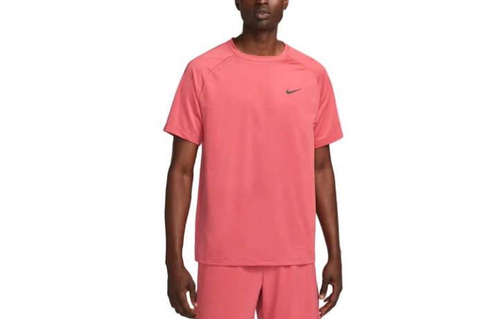 Nike Nike T Shirts Men's Watermelon Red Crew Neck Moderate Straight Fit