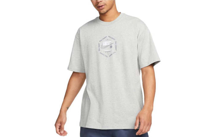 Nike Nike T Shirts Men's Dark Gray Crew Neck Moderate Straight Fit