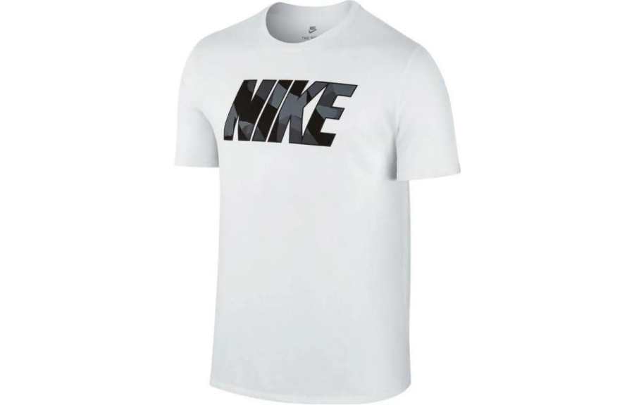 Nike Nike T Shirts Men's White Crew Neck Moderate Straight Fit