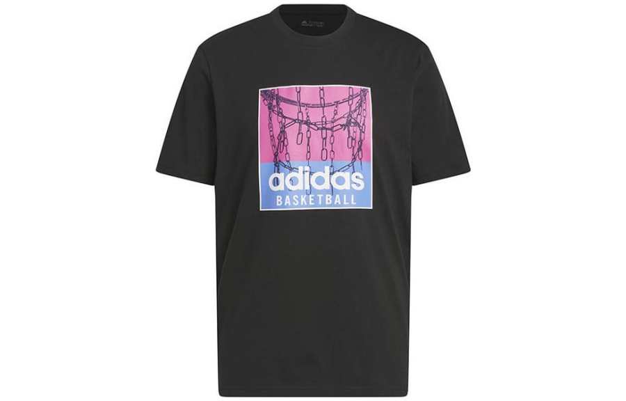 Adidas Adidas T Shirts Men's Black Crew Neck Moderate Straight Fit
