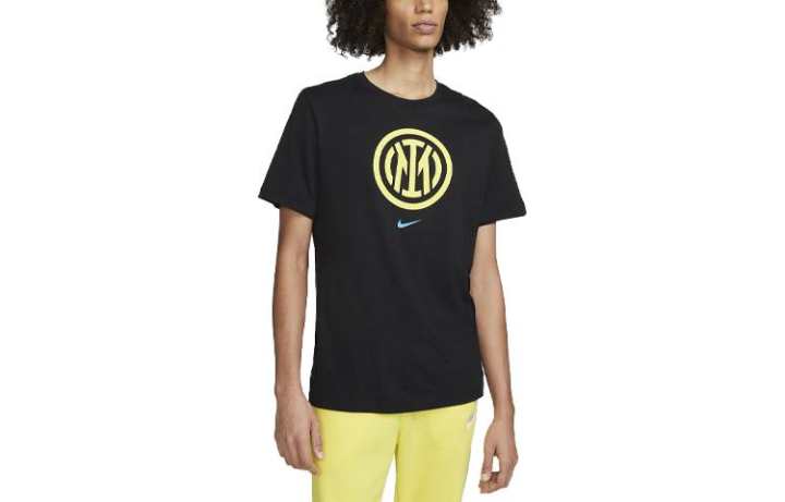 Nike Nike T Shirts Men's Black Crew Neck Moderate Straight Fit