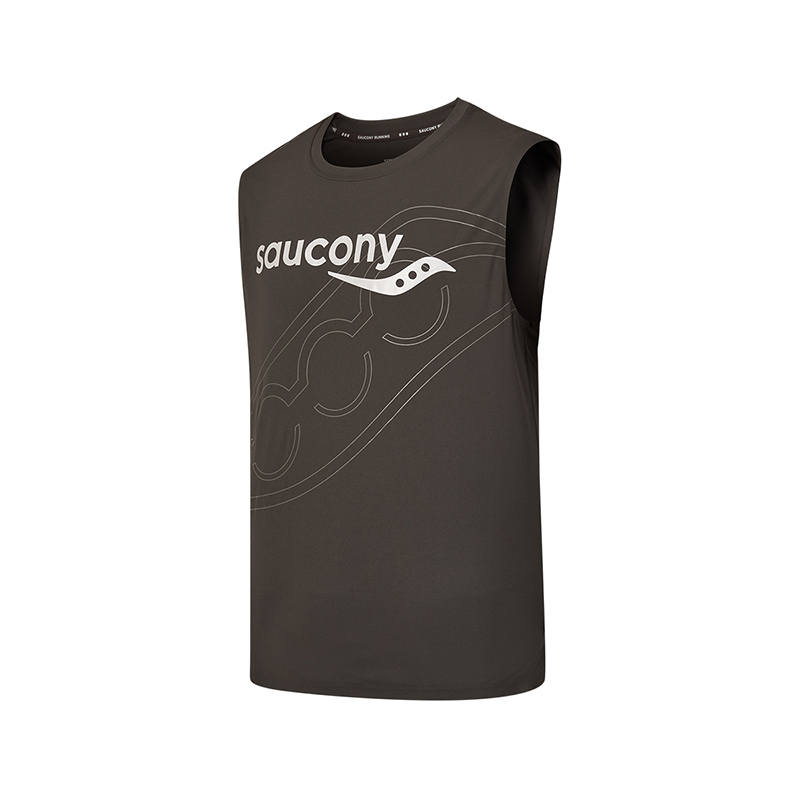 Saucony Tank Tops Men's Mud Color