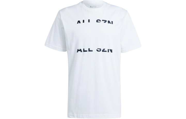 Adidas Adidas T Shirts Men's White Crew Neck Moderate Straight Fit