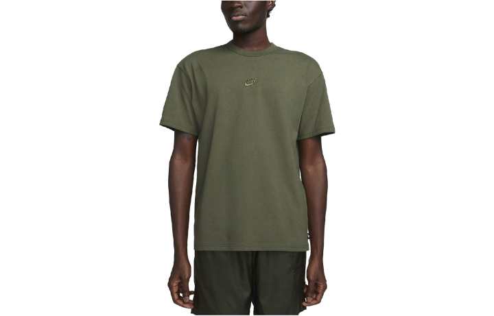 Nike Nike T Shirts Men's Army Green Crew Neck Moderate Straight Fit