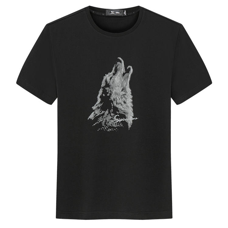 SEPTWOLVES T Shirts Men's Crew Neck Moderate Straight Fit