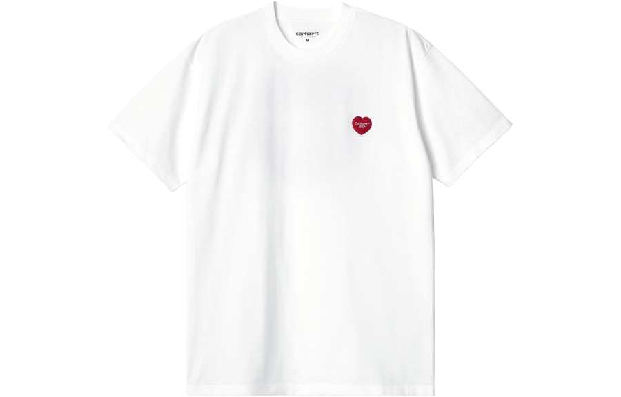 Carhartt WIP SS23 T Shirts Men's White Crew Neck Moderate Straight Fit