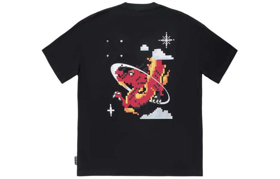 Li-Ning Li Ning T Shirts Unisex Black Boat Neck Moderate Straight Fit