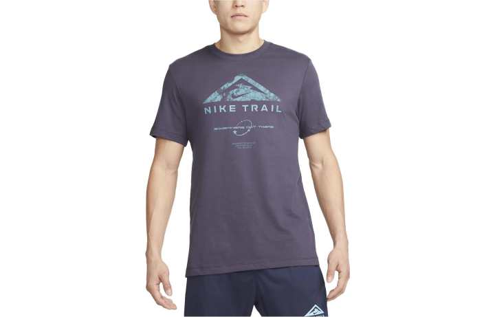 Nike Nike T Shirts Men's Purple Crew Neck Moderate Straight Fit