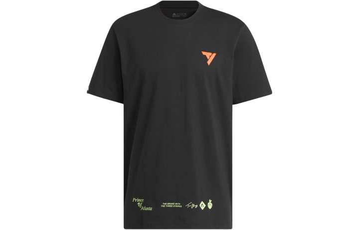 Adidas Adidas T Shirts Men's Black Crew Neck Moderate Straight Fit