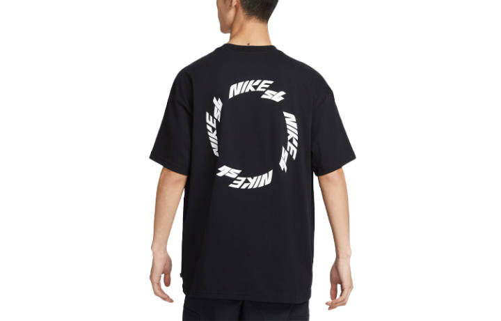 Nike Nike T Shirts Men's Black Crew Neck Moderate Straight Fit