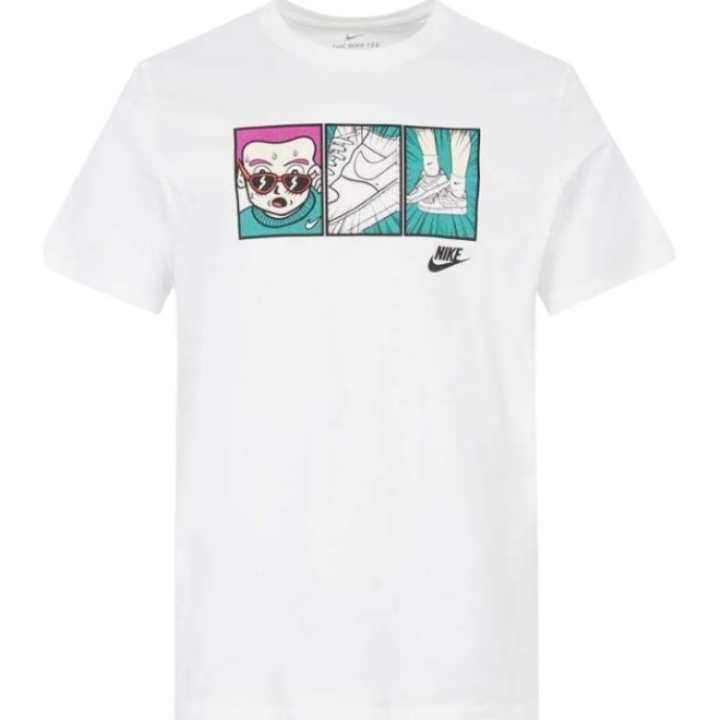 Nike Nike T Shirts Men's White Crew Neck Moderate Straight Fit