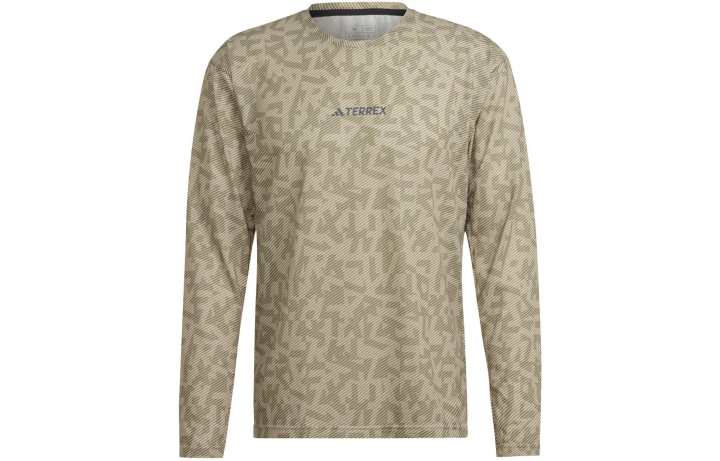 Adidas Adidas TRAIL LS GFX T Shirt Men's Light Umber