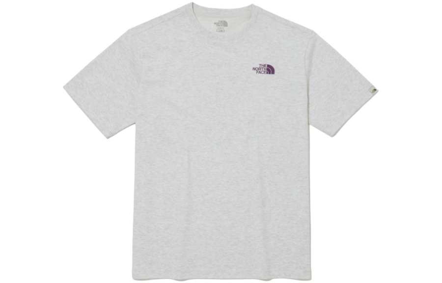 THE NORTH FACE T Shirts Unisex Gray Crew Neck Moderate Straight Fit