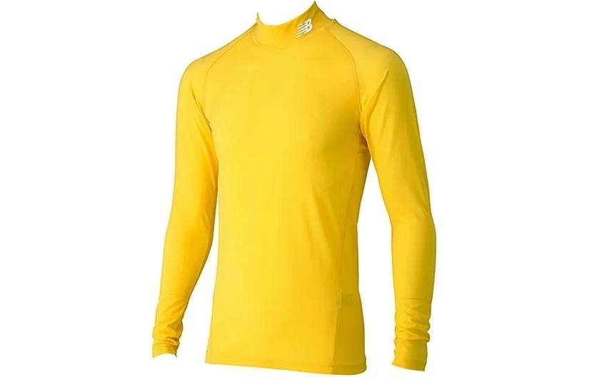 New Balance New Balance T Shirts Men's Yellow Stand Collar Moderate Straight Fit