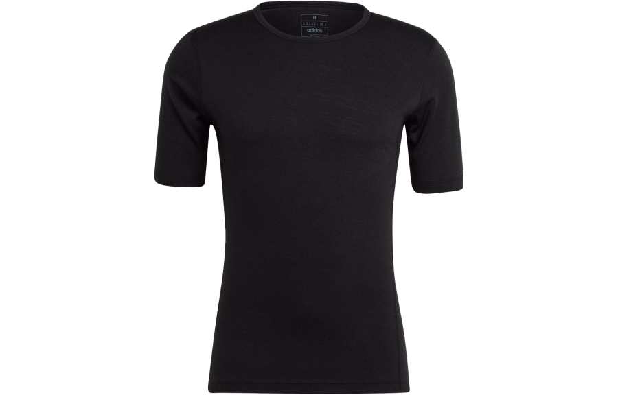 Adidas Adidas XPERIOR MERINO T Shirts Men's Black Crew Neck Moderate Straight Fit