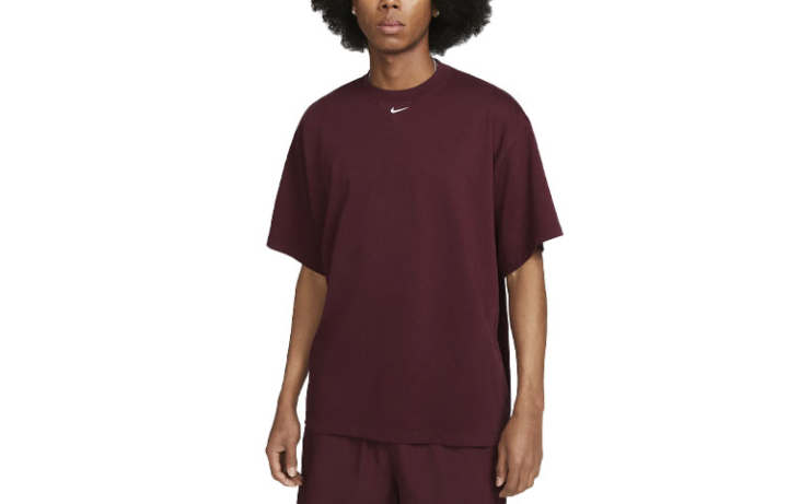 Nike Nike T Shirts Men's Evening Chestnut Crew Neck Moderate Straight Fit