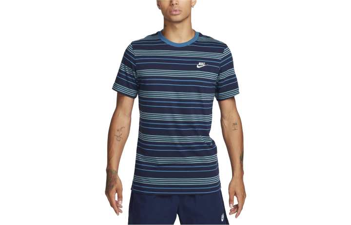 Nike Nike T Shirts Men's Black Obsidian Crew Neck Moderate Straight Fit