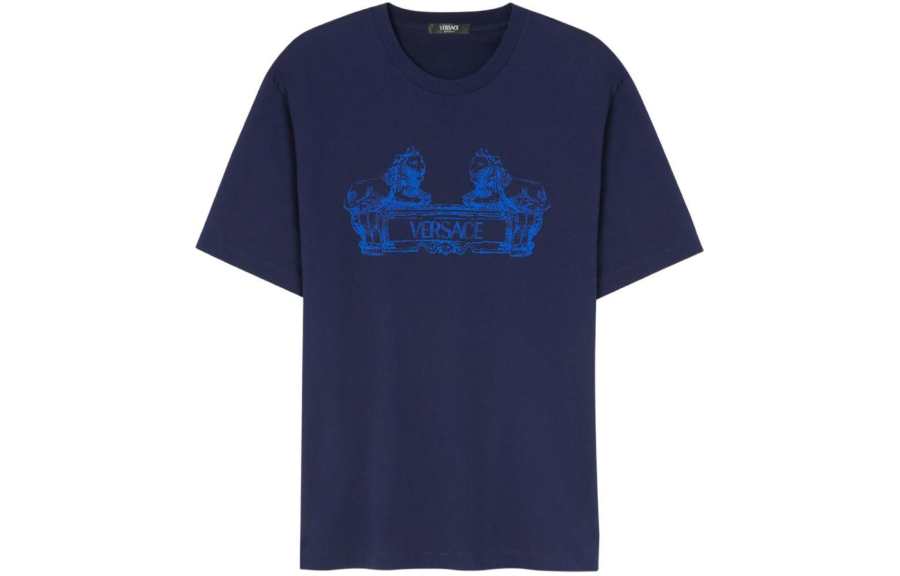 VERSACE VERSACE Logo Printed Crewneck T Shirt