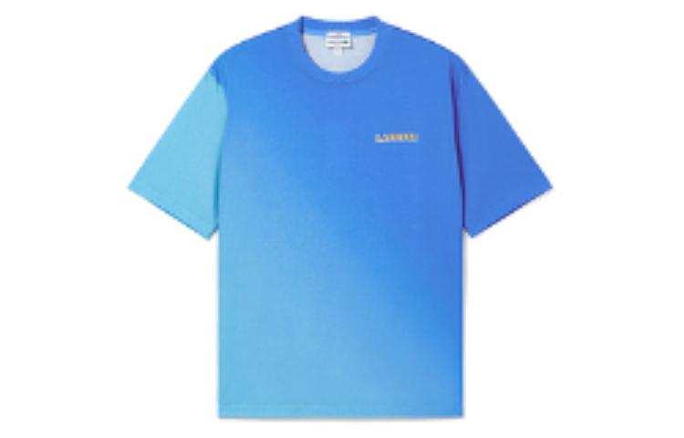 LACOSTE T Shirts Men's Blue Crew Neck Moderate Straight Fit