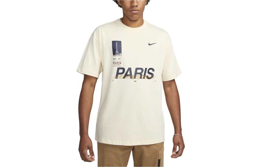 Nike Nike T Shirts Men's Coconut Milk Crew Neck Moderate Straight Fit