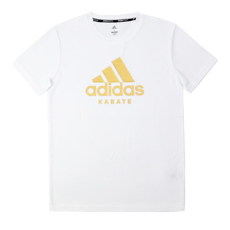 Adidas Adidas T Shirts Men's White Crew Neck Moderate Straight Fit