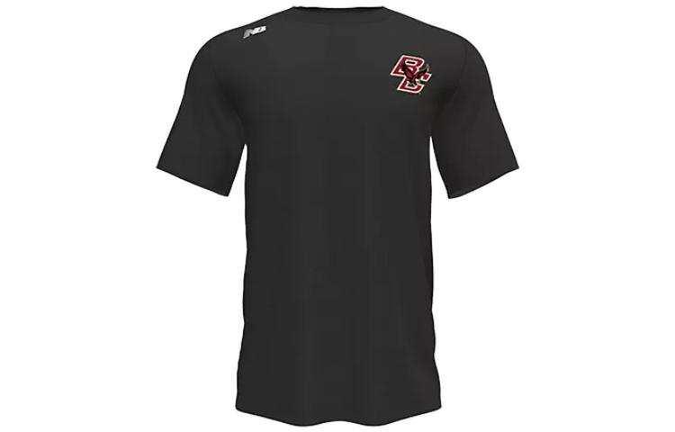 New Balance New Balance T Shirts Men's Black Crew Neck Moderate Straight Fit