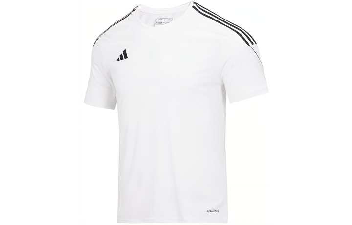 Adidas Adidas T Shirts Men's White V Neck Moderate Straight Fit