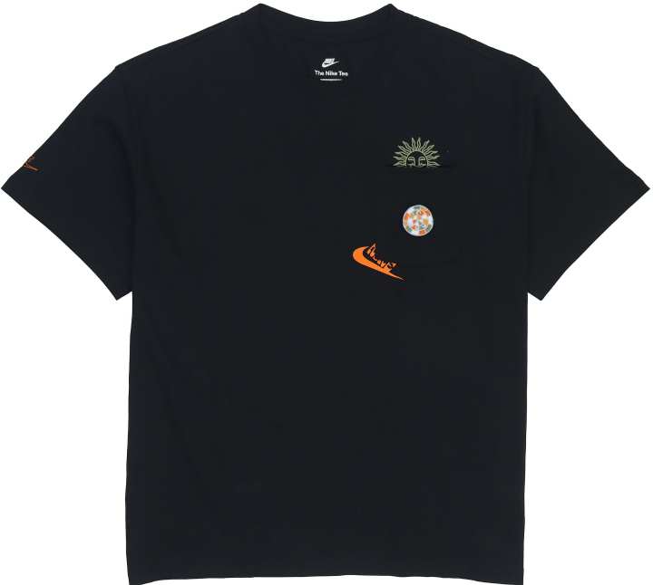 Nike Nike T Shirts Men's Black Crew Neck Moderate Straight Fit