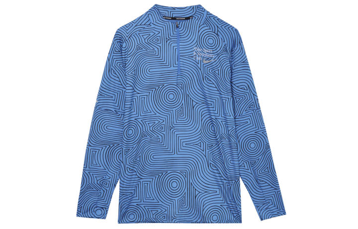 Nike Nike T Shirts Men's Lake Blue Crew Neck Moderate Straight Fit