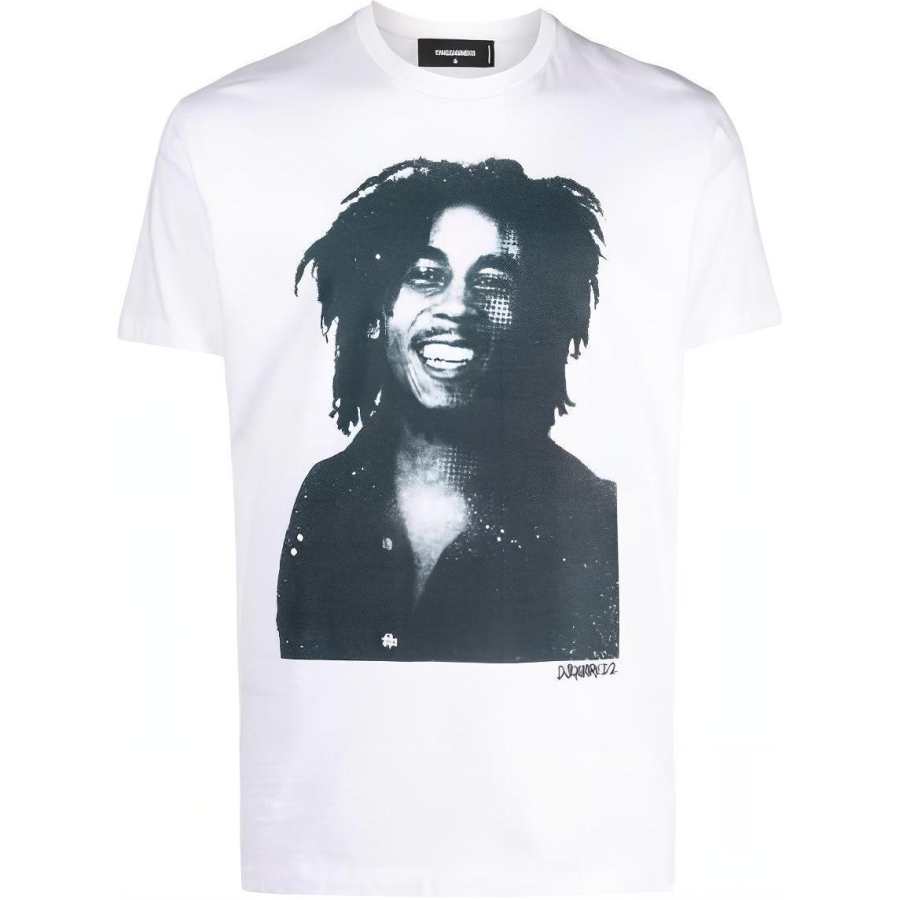 DSQUARED 2 Dsquared 2 Bob Marley quote t-shirt