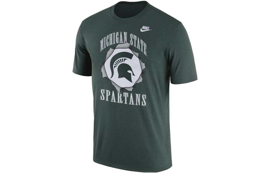 Nike Nike T Shirts Men's Green Crew Neck Moderate Straight Fit
