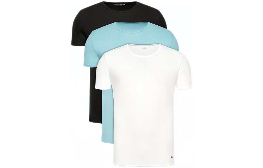 Tommy Hilfiger T Shirts Men's Crew Neck Moderate Straight Fit