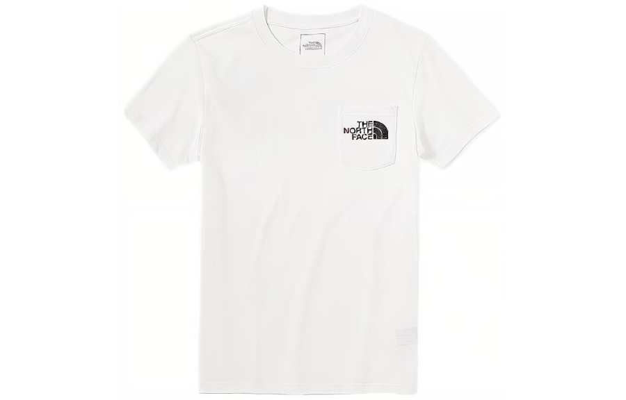 THE NORTH FACE T Shirts Men's White Crew Neck Moderate Straight Fit