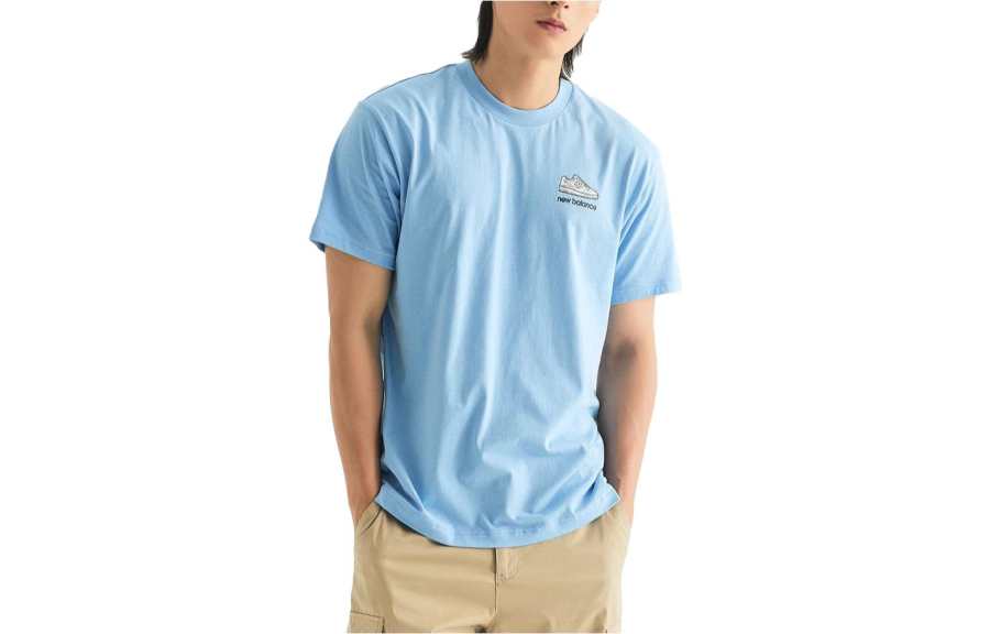 New Balance New Balance T Shirts Men's Blue Crew Neck Moderate Other