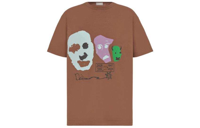 DIOR x Travis Scott T Shirt Men's Coffee