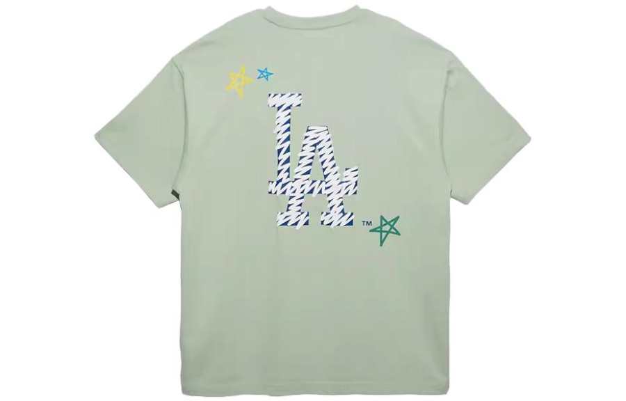 New Era T Shirts Men's Green Crew Neck Moderate