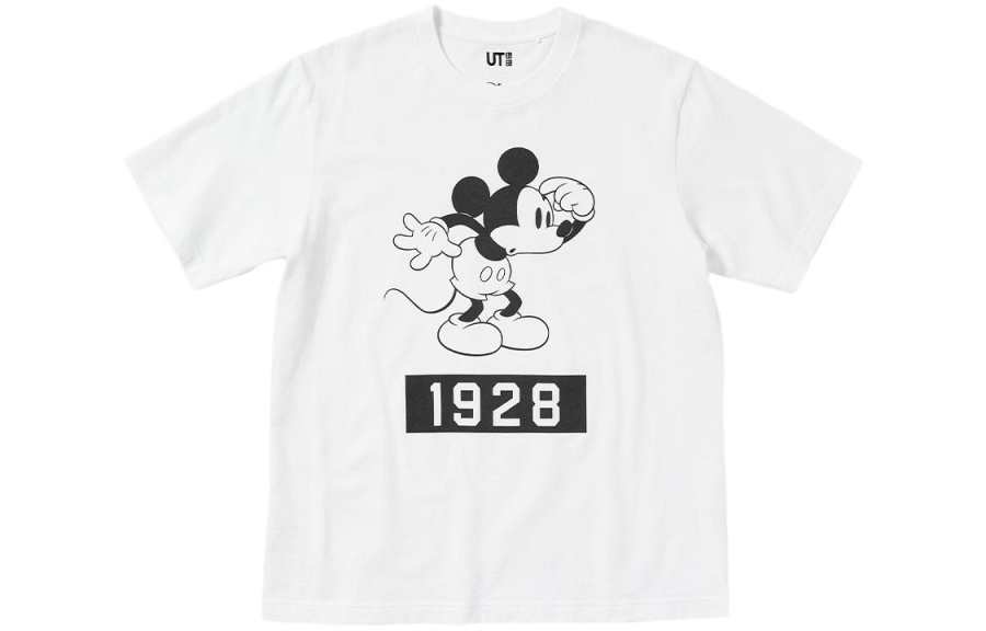 UNIQLO T Shirts Unisex White Crew Neck Moderate