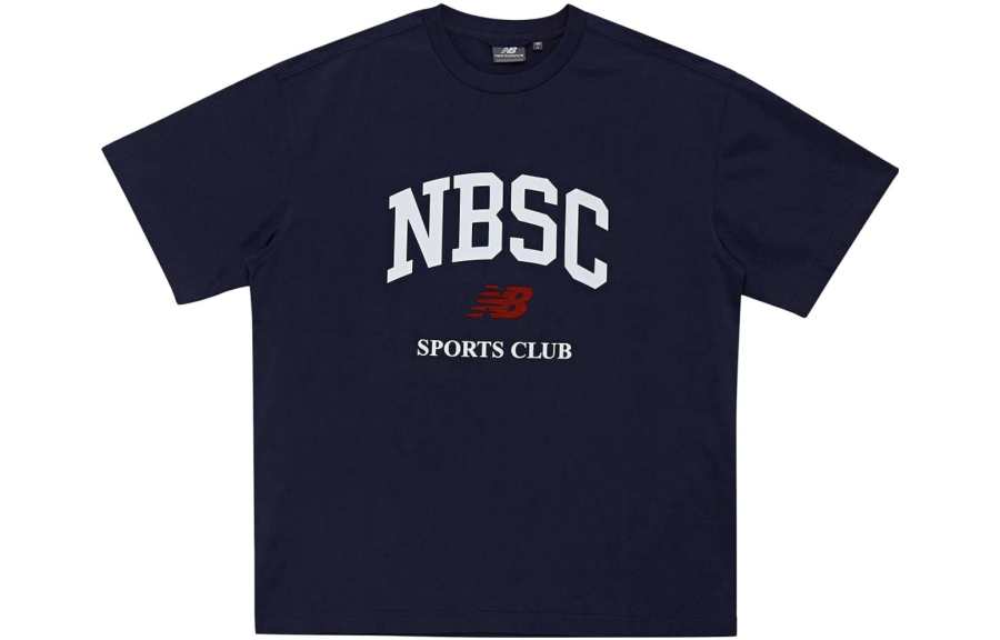New Balance New Balance T Shirts Men's Marine Crew Neck Moderate Straight Fit