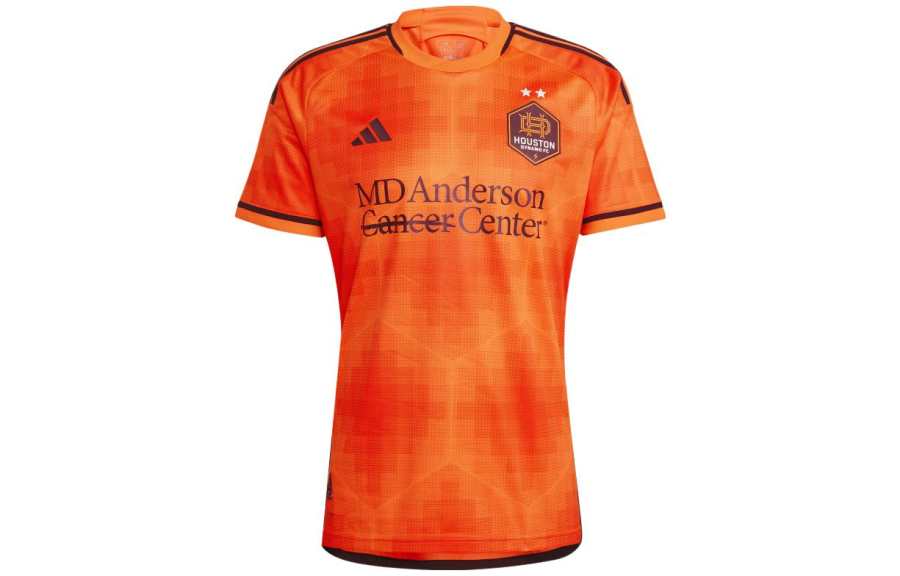 Adidas Adidas Houston Dynamo FC T Shirts Men's Orange Crew Neck Moderate Straight Fit