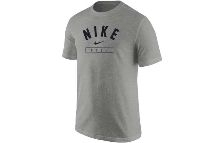 Nike Nike T Shirts Men's Gray Crew Neck Moderate Straight Fit