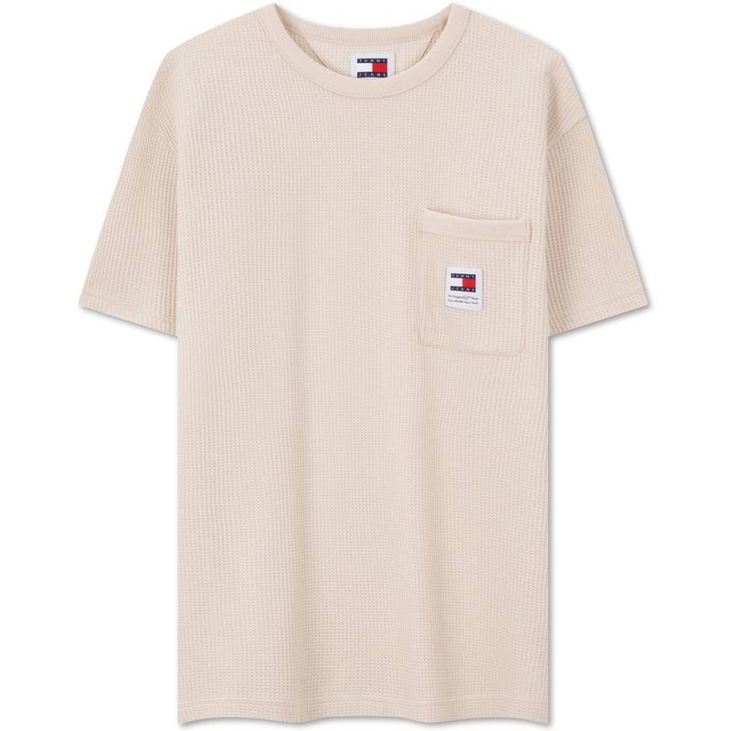 Tommy Hilfiger T Shirts Men's Crew Neck Moderate Straight Fit