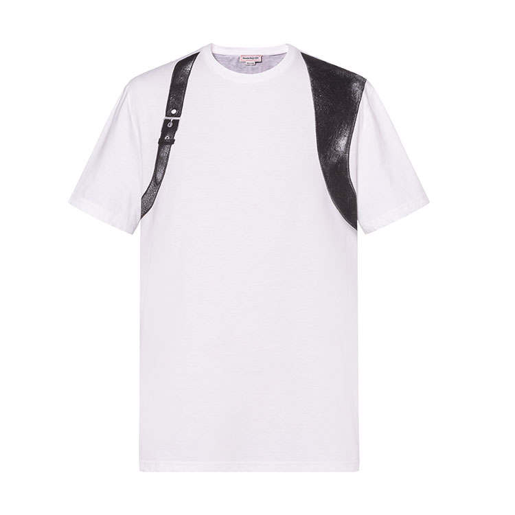 Alexander McQueen 【Previous Season】buckle-detail panelled T-shirt