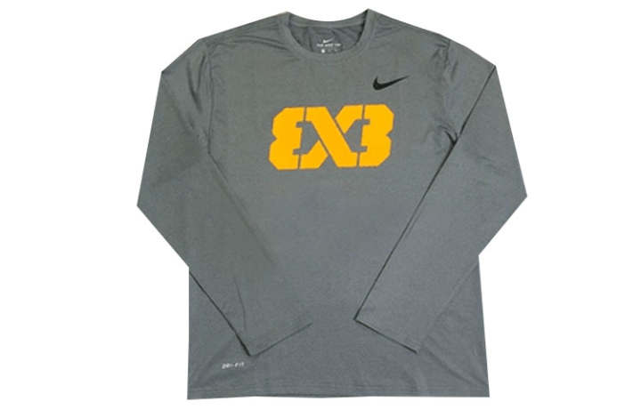 Nike Nike 3x4 T Shirts Unisex Gray Yellow Crew Neck Moderate Straight Fit