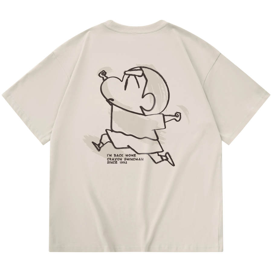 Crayon Shinchan T Shirts Unisex Crew Neck Moderate Straight Fit