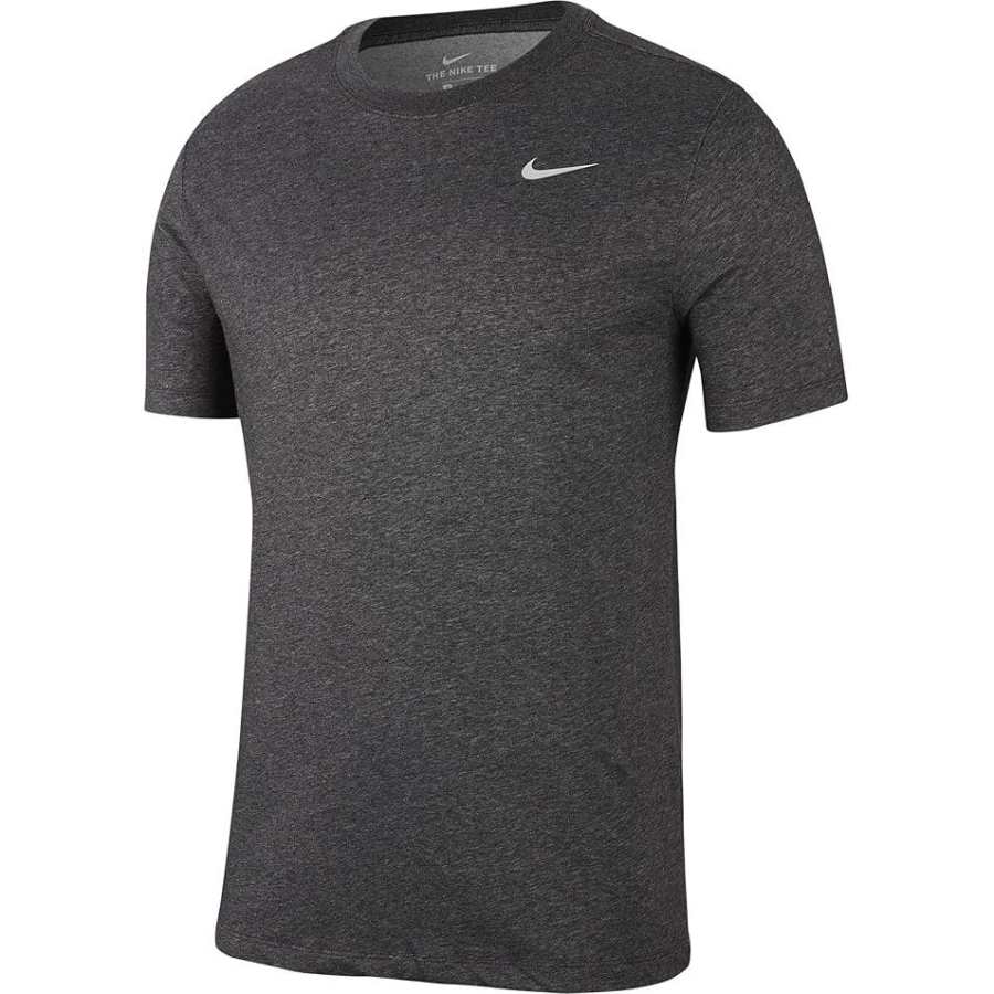 Nike Nike T Shirts Men's Black Heather Flower Crew Neck Moderate Straight Fit